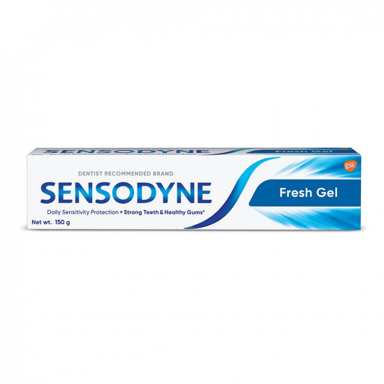 Sensodyne Toothpaste Fresh Gel, Sensitive tooth paste for daily sensitivity protection, 150 gm