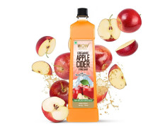 WOW Life Science Apple Cider Vinegar 750ml | Organic Himalayan Apples | Mother of Vinegar with Probiotics | Unfiltered & Unpasteurized | For Weight Management, Reduced Bloating, Healthy Skin & Hair