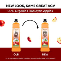 WOW Life Science Apple Cider Vinegar 750ml | Organic Himalayan Apples | Mother of Vinegar with Probiotics | Unfiltered & Unpasteurized | For Weight Management, Reduced Bloating, Healthy Skin & Hair