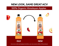 WOW Life Science Apple Cider Vinegar 750ml | Organic Himalayan Apples | Mother of Vinegar with Probiotics | Unfiltered & Unpasteurized | For Weight Management, Reduced Bloating, Healthy Skin & Hair