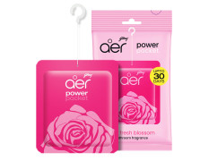 Godrej aer Power Pocket Bathroom Freshener – Rose Fresh Blossom (10g) | Lasts up to 30 days | Germ Protection