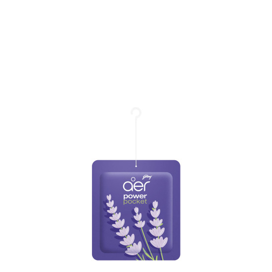Godrej aer Power Pocket Bathroom Freshener – Lavender Bloom (10g) | Lasts up to 30 days | Germ Protection