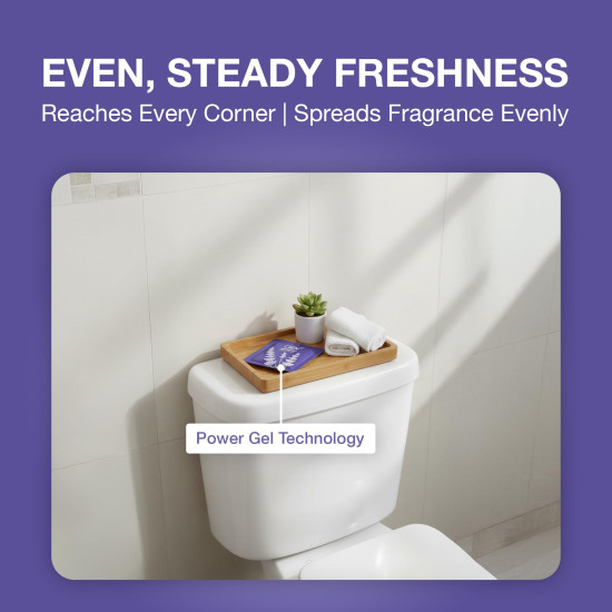 Godrej aer Power Pocket Bathroom Freshener – Lavender Bloom (10g) | Lasts up to 30 days | Germ Protection