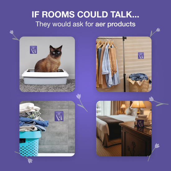 Godrej aer Power Pocket Bathroom Freshener – Lavender Bloom (10g) | Lasts up to 30 days | Germ Protection