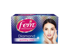Fem Fairness (Diamond) Crème Bleach - 30g | Advanced Skin Brightening System | Enriched with Goodness of Diamond | With Rejuvenating Fragrance | No Added Parabens, Silicones & Ammonia
