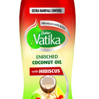 Dabur Vatika Enriched Coconut Hair Oil with Hibiscus - 150ml | For Thicker, Stronger Hair | Extra Hairfall Control | Keeps Hair Nourished & Beautiful