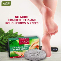 Vaadi Herbals Elbow Foot Knee Scrub Soap with Almond and Walnut Scrub, 75g x 3 Vaadi Herbals Elbow Foot Knee Scrub Soap with Almond and Walnut Scrub, 75g x 3