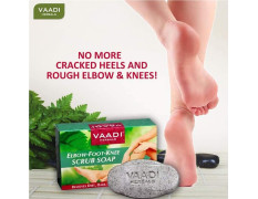 Vaadi Herbals Elbow Foot Knee Scrub Soap with Almond and Walnut Scrub, 75g x 3
