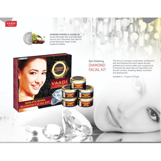 Vaadi Herbals Skin Polishing Diamond Facial Kit, 110g