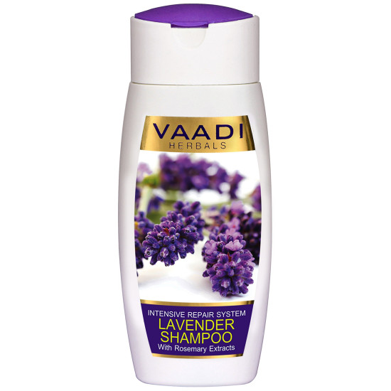 Vaadi Herbals Lavender Shampoo with Rosemary Extract, Intensive Repair System, 110ml