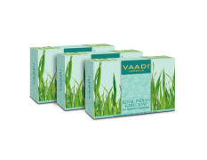 Vaadi Herbals Royal Indian Khus Soap with Olive and Soyabean Oil, 3 x 75g