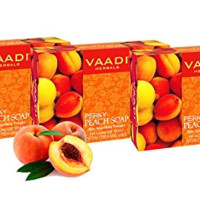 Vaadi Herbals Perky Peach Soap with Almomd Oil, 3 x 75g