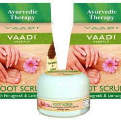 Vaadi Herbals Value Foot Scrub with Fenugreek and Lemongrass Oil, 30gmsx4