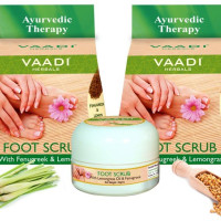 Vaadi Herbals Value Foot Scrub with Fenugreek and Lemongrass Oil, 30gmsx4
