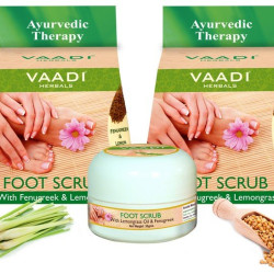 Vaadi Herbals Value Foot Scrub with Fenugreek and Lemongrass Oil, 30gmsx4