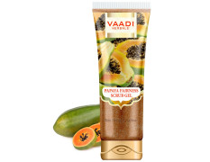 Vaadi Herbals Papaya Fairness Scrub Gel with Honey and Saffron, 110g