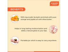 Vaadi Herbals Lip Balm, Orange and Shea Butter, 10gms x 8