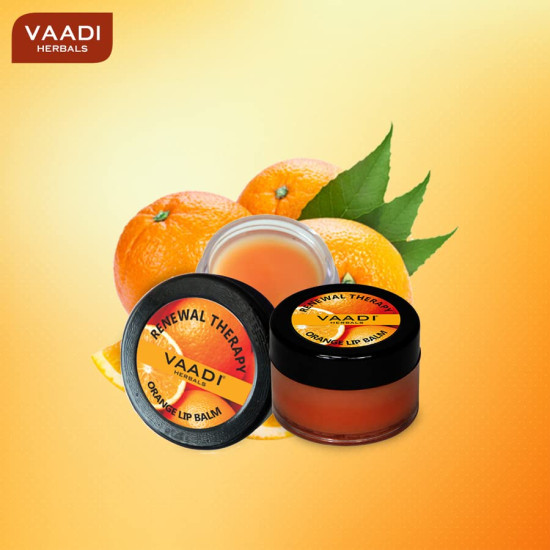 Vaadi Herbals Lip Balm, Orange and Shea Butter, 10gms x 8