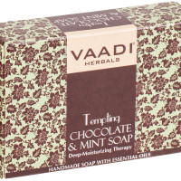 Vaadi Herbals Super Value Tempting Chocolate and Mint Soap, Deep Moisturising Therapy, 75gms x 6