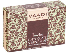 Vaadi Herbals Super Value Tempting Chocolate and Mint Soap, Deep Moisturising Therapy, 75gms x 6
