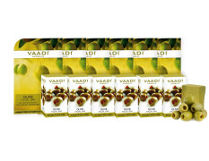 Vaadi Herbals Super Value Pack of Olive Facial Bars with Cane Sugar Extract, 25gm x 6