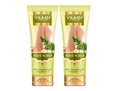 Vaadi Herbals Foot Scrub with Fenugreek and Lemongrass Oil, 110gx2