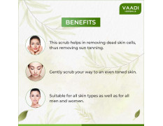 Vaadi Herbals Papaya Fairness Scrub Gel with Honey and Saffron, 110g x 2