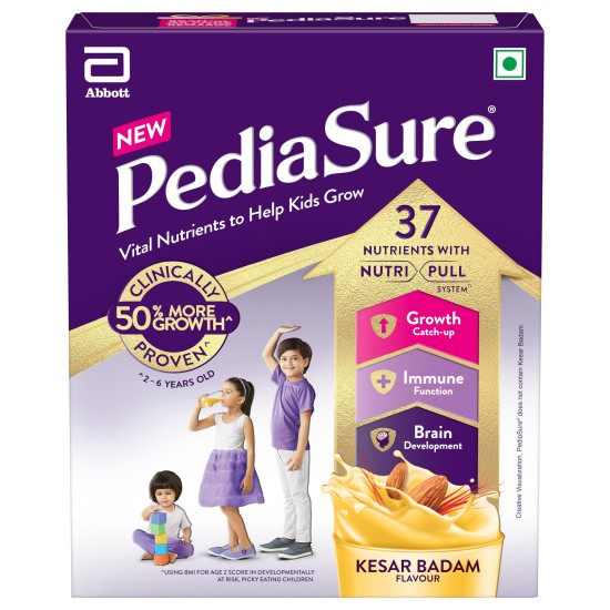 Pediasure Health and Nutrition Drink Powder for Kids Growth - 200g (Kesar Badam)