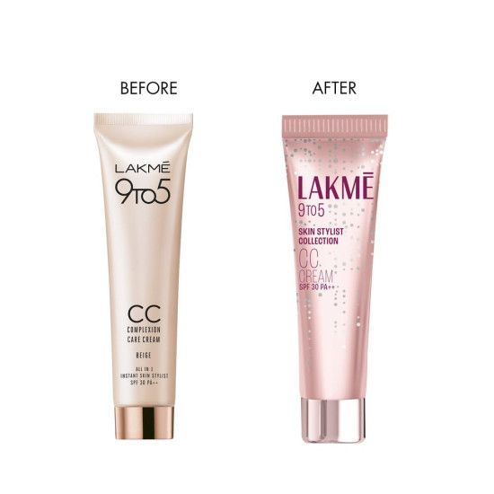 LAKMÉ CC Cream with SPF30 PA++ - Beige |Enriched with 3% Niacinamide | Conceals Dark Spots| Brightens Skin |Lightweight Moisturizer + Foundation |30 g