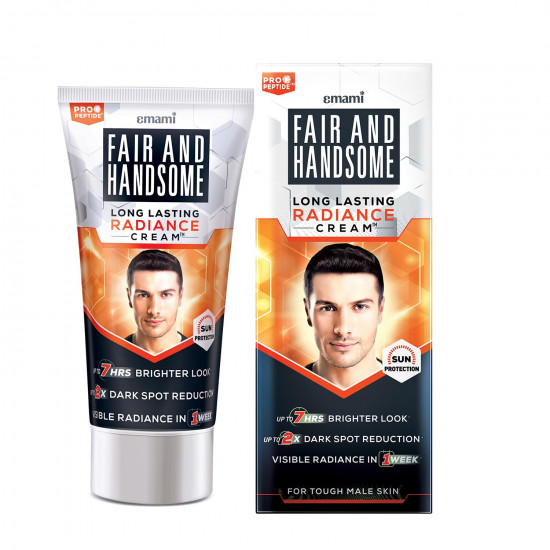 Fair And Handsome Long Lasting Radiance Cream | 2X Spot Reduction | 7 Hrs Brighter Look | Pro-Peptide | Face Cream for Men | 60g