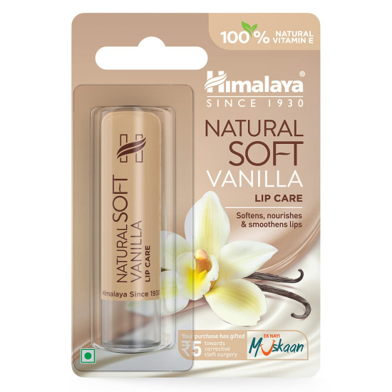 Himalaya Natural Soft Vanilla Lip Balm Care, 4.5g Himalaya Natural Soft Vanilla Lip Balm Care, 4.5g