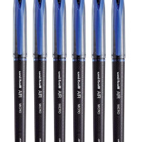 uni-ball Air UBA188M 0.5mm Roller Ball Pen | Waterproof Bold Ink | Water & Fade Resistant | Long Lasting Smudge Free Ink | School and Office stationery | Blue Ink, Pack of 6