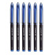 uni-ball Air UBA188M 0.5mm Roller Ball Pen | Waterproof Bold Ink | Water & Fade Resistant | Long Lasting Smudge Free Ink | School and Office stationery | Blue Ink, Pack of 6