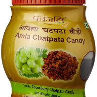 PATANJALI Amla Chatpata Candy, Rich in Vitamin C, Indian Gooseberry Snack, Natural Amla Goli, Boosts Immunity, Sweet and Tangy Flavour Candy - 500g