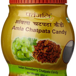 PATANJALI Amla Chatpata Candy, Rich in Vitamin C, Indian Gooseberry Snack, Natural Amla Goli, Boosts Immunity, Sweet and Tangy Flavour Candy - 500g