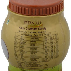 PATANJALI Amla Chatpata Candy, Rich in Vitamin C, Indian Gooseberry Snack, Natural Amla Goli, Boosts Immunity, Sweet and Tangy Flavour Candy - 500g