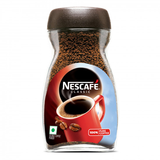 NESCAFE Classic Instant Coffee Powder, 45 g Jar | Instant Coffee Made with Robusta Beans | Roasted Coffee Beans | 100% Pure Coffee (Weight May Vary Upwards)