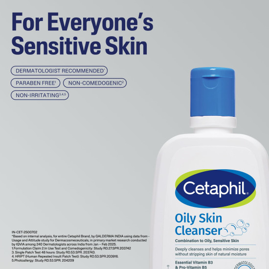 Cetaphil Face wash for Oily Skin, Gentle Cleanser, Daily Gentle Foaming Face Wash for Oily Skin, Acne Prone Skin, 118ML