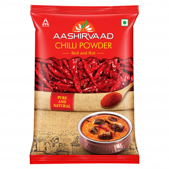Aashirvaad Chilli Powder, 500g Pack, Red Hot Chilli Powder with No Added Flavours and Colours