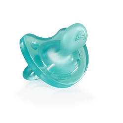 Chicco Physio Soft Baby Soother with Unique Shape to Support Psychological Breathing, Teether & Pacifier for Newborns, BPA Free, 6-16M (Blue)