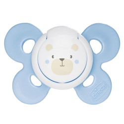 Chicco Physio Comfort Baby Soother with Unique Shape to Support Psychological Breathing, Teether & Pacifier for Newborns, BPA Free, 0-6m (Blue)