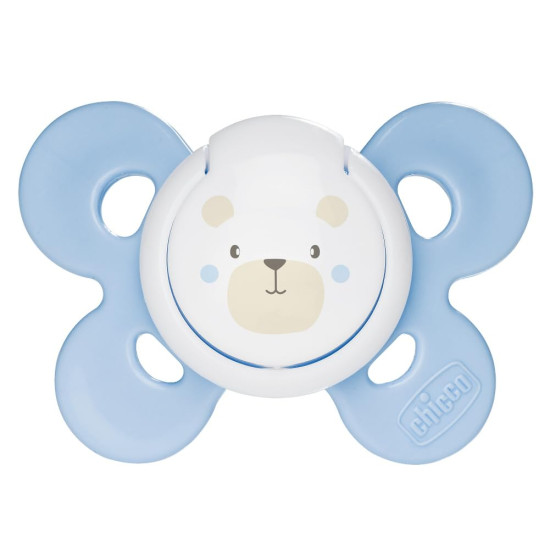Chicco Physio Comfort Baby Soother with Unique Shape to Support Psychological Breathing, Teether & Pacifier for Newborns, BPA Free, 0-6m (Blue) Chicco Physio Comfort Baby Soother with Unique Shape to Support Psychological Breathing, Teether & Pacifier for Newborns, BPA Free, 0-6m (Blue)