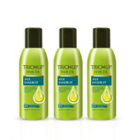 Trichup Anti-Dandruff Hair Oil - Enriched with Neem, Lemon, Rosemary & Tea Tree Oil - Help to Prevent Flakes and Dry Scalp -100ml (Pack of 3)