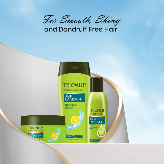 Trichup Anti-Dandruff Hair Oil - Enriched with Neem, Lemon, Rosemary & Tea Tree Oil - Help to Prevent Flakes and Dry Scalp -100ml (Pack of 3)