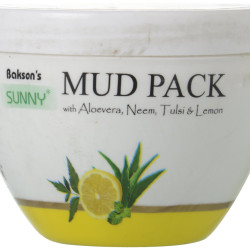 Bakson's Sunny Mud Pack with Aloe Vera Neem Tulsi and Lemon - Antioxidant & Antibacterial Skincare