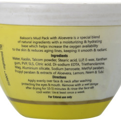 Bakson's Sunny Mud Pack with Aloe Vera Neem Tulsi and Lemon - Antioxidant & Antibacterial Skincare