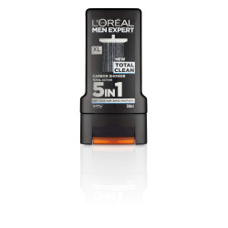 L'Oreal Paris Men's Expert Total Clean Carbon 5 In 1 Shower Gel - Comprehensive Grooming Solution