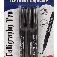Artline Ergoline Calligraphy Pen Set with 3 Nib Sizes - Pack of 3 (Black)