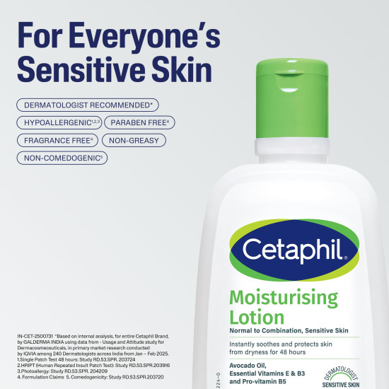 Cetaphil Moisturising Lotion 118 ml for Face & Body, Hydrating Moisturizer for Normal & Dry Skin, Dermatologist Recommended