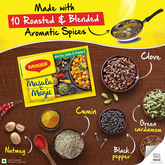 Maggi Masala-Ae-Magic Seasoning, Vegetable Masala - 72G Pouch (12 Sachet)